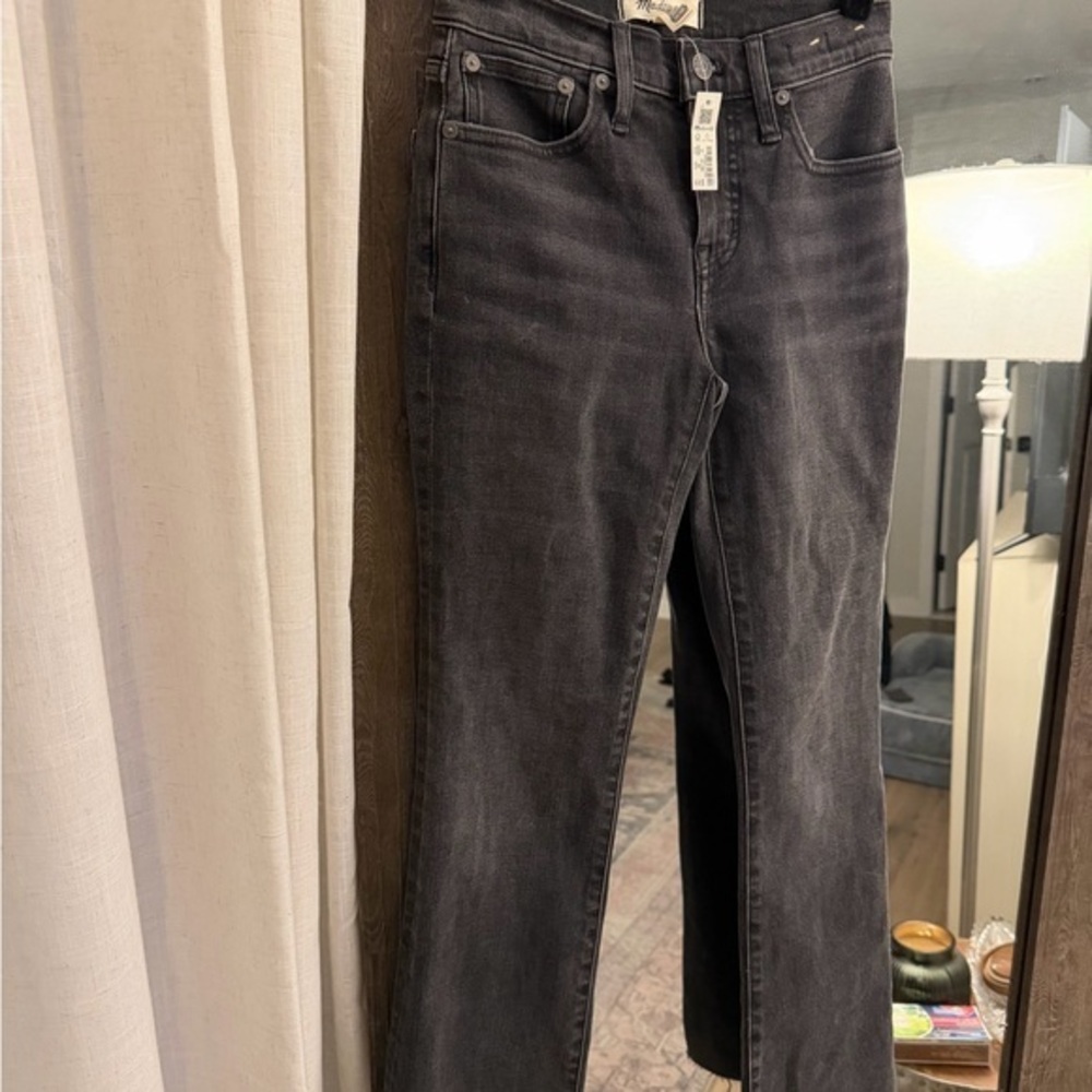 Madewell Women's Dark Gray Straight Leg Jeans